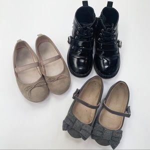 Three pairs of baby shoes